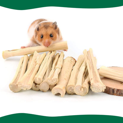 BWOGUE 100G Pet Snacks, Bamboo Chews for Rabbits, Sweet Bamboo Chew Sticks | About10-14 Sticks, 3.94 in Bamboo Sticks for Rabbits, Rabbit Chew Toys, Squirrels, Guinea Pigs, Chinchillas & Hamsters5