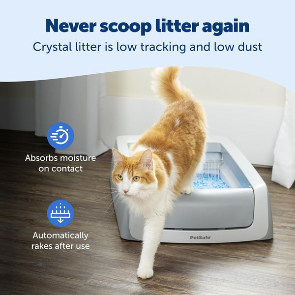 Petsafe Scoopfree Crystal Pro Legacy Self-Cleaning Litter Box, Uncovered | Hands-Free Automatic Cleaning, Advanced Odor Control, Health Counter Display, Includes 1 Disposable Crystal Litter Tray5