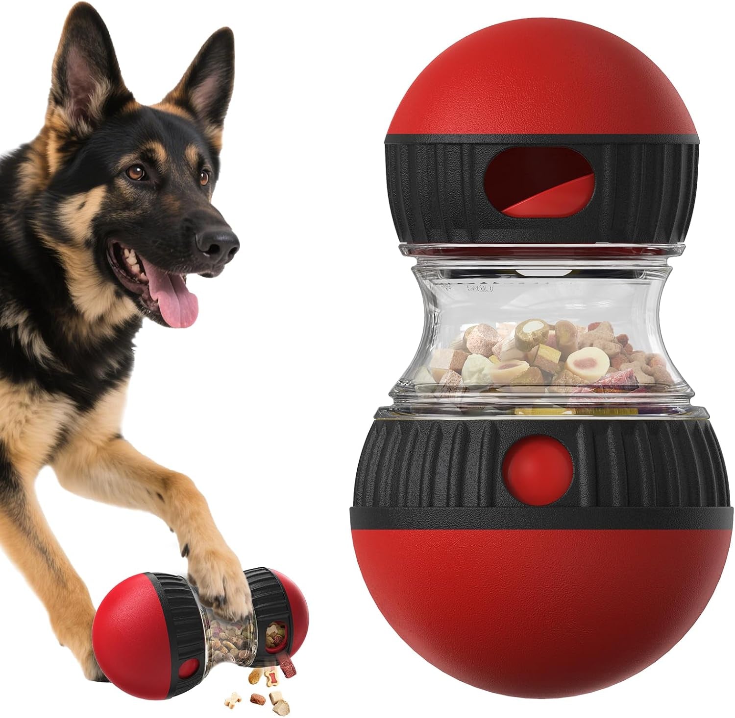 bsisuerm-dog-puzzle-toy-adjustable-treat-dispensing-ball-food-dispenser-tough-slow-feeder-puppy-enrichment-training-toy-pet-interactive-chase-toys-for-small-medium-large-dogs-to-keep-them-busy-green