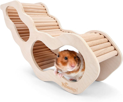 Niteangel Hamster House W/Climbing Ladder for Hamsters Gerbils Mice or Similar-Sized Pets (Secret Peep Tunnel Hamster Hut)1