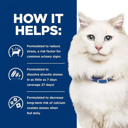 HILL'S PRESCRIPTION DIET C/D Multicare Stress Urinary Care Dry Cat Food | #1 Veterinarian Recommended, Chicken Recipe, 4 Lb. Bag4
