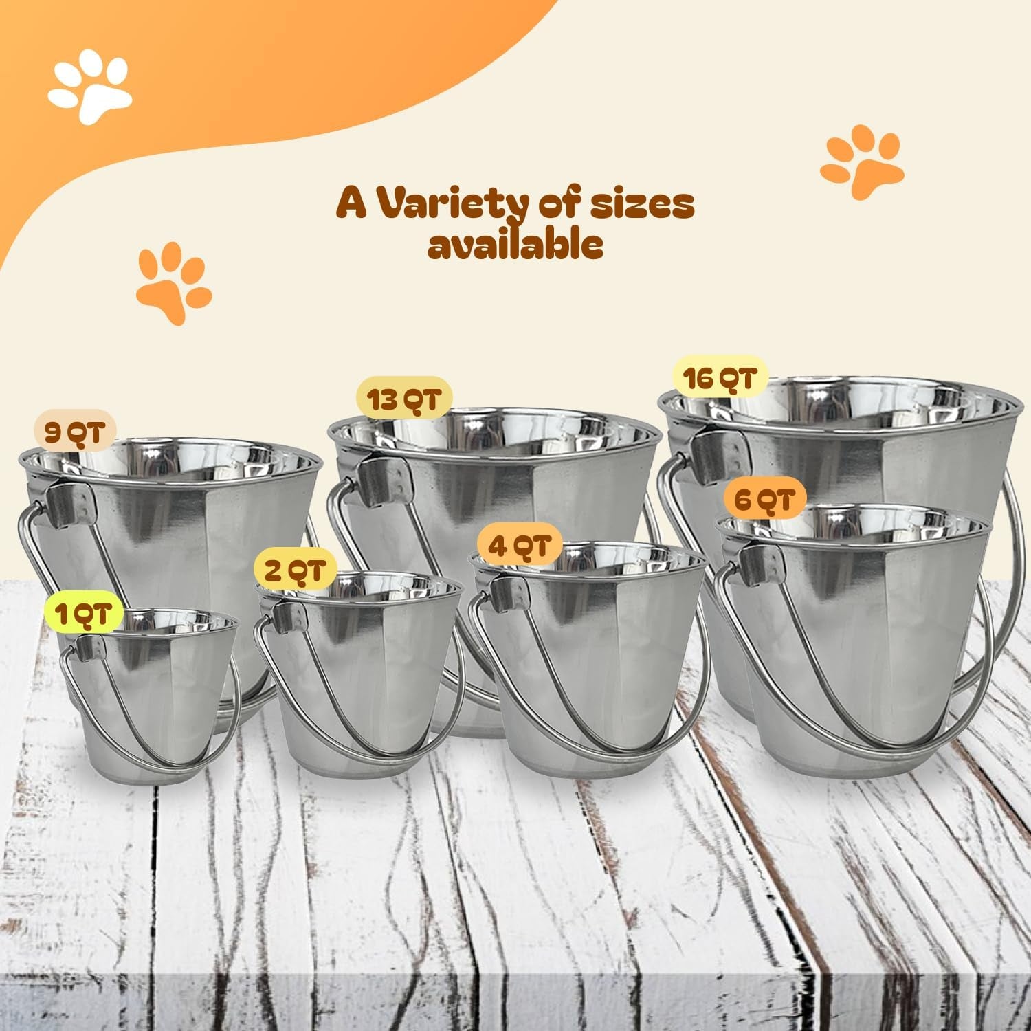 advance-pet-products-2-quart-heavy-duty-stainless-steel-flat-side-bucket-durable-food-water-pail-for-dogs-cats-kennels-cages-and-critter-crates-multi-purpose-bucket