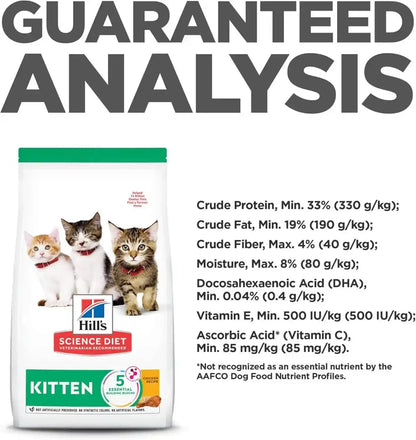Hill'S Science Diet Kitten Formula Dry Cat Food | #1 Veterinarian Recommended, Chicken Recipe, 7 Lb. Bag8