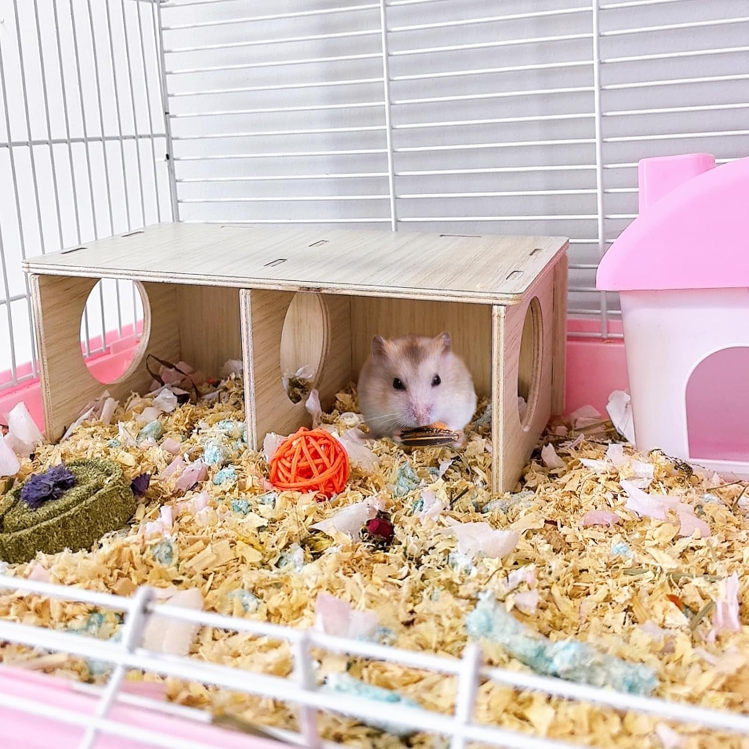 hamiledyi-wooden-hamsters-2-chamber-hideout-tunnel-multi-chamber-exploring-toy-hamster-hiding-maze-tunnel-toy-platform-stuff-cage-accessories-for-gerbil-rat-mice