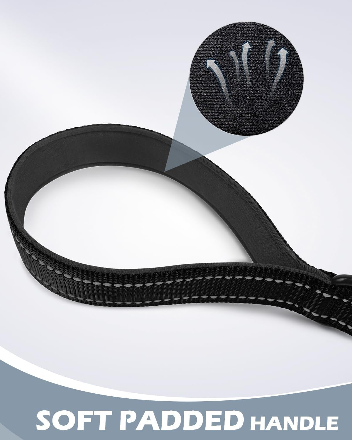 joytale-short-dog-leash-for-close-control-training-18-black-padded-comfort-handle-reinforced-nylon-webbing-secure-metal-clip-for-busy-streets-heel-training