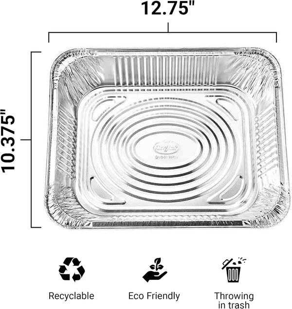 Aluminum Pans Half Size, 9X13, Extra Heavy Duty Disposable Foil Pans for Baking (30 Pack) Roasting & Chafing, Deep Tin Foil Bakeware, Steam Table Tray, Cookware, Food Prepping, Cake & Oven Pan2
