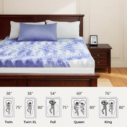 Twin XL Mattress Topper, 3 Inch Mattress Topper Twin XL 7-Zone Memory Foam Pressure Relief Soft Mattress Pad, Made with Certipur-Us® Certified Foam, Oeko-Tex Certified6