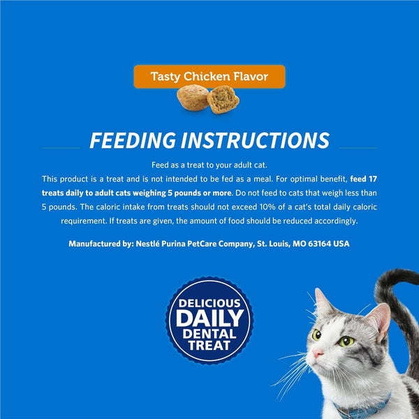 Purina Dentalife Made in USA Facilities Cat Dental Treats, Tasty Chicken Flavor - 19 Oz. Pouch9