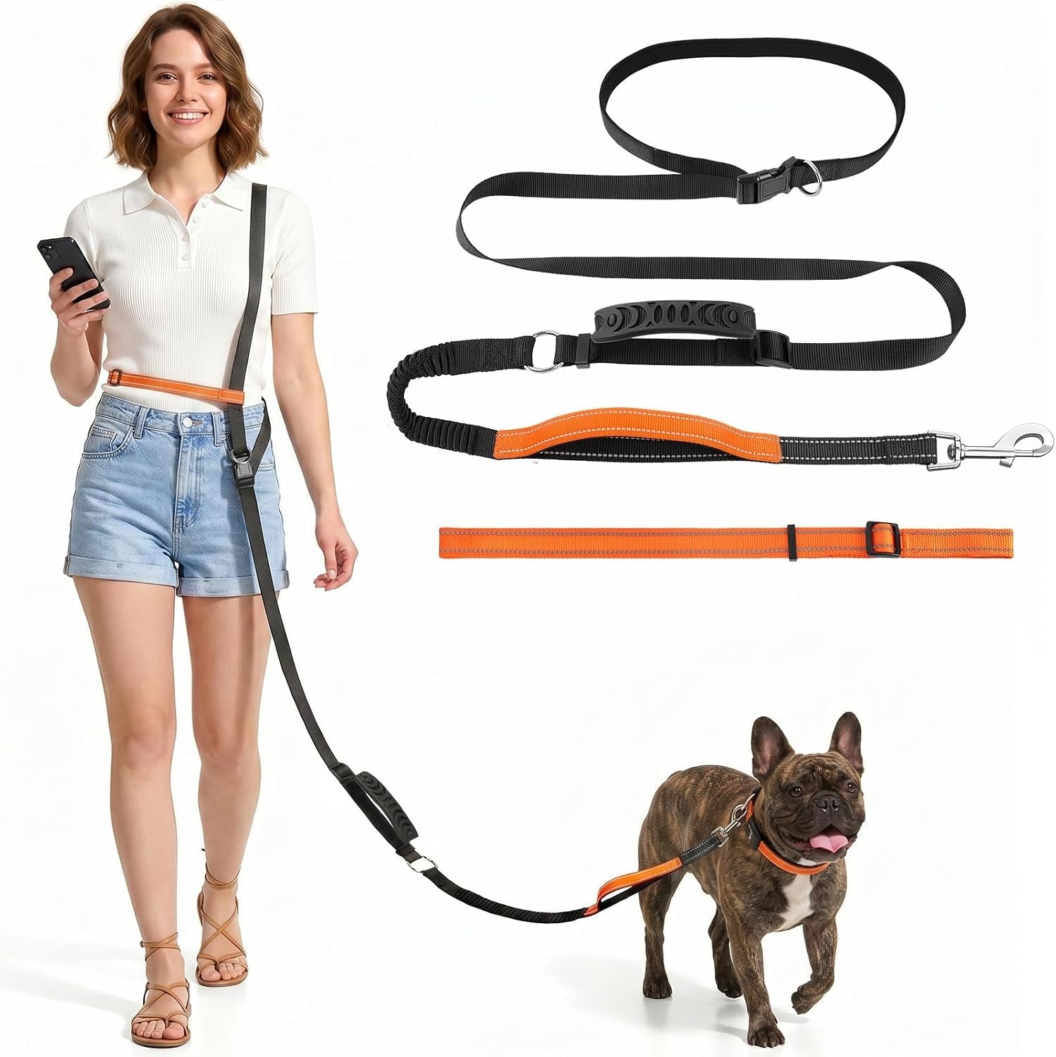 xiaz-hands-free-dog-leash-versatile-crossbody-dog-leash-5-9-7-9-ft-waist-belt-with-double-handles-for-small-medium-and-large-dogs-walking-running-and-jogging-red