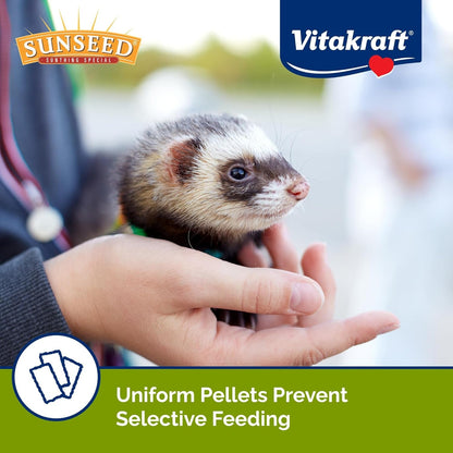 Sunseed Vita Prima Ferret Food - 3 Lb. Resealable Bag – High-Energy Protein from Chicken Pork & Eggs – Added Vitamins and Minerals – No Artificial Colors or Flavors4