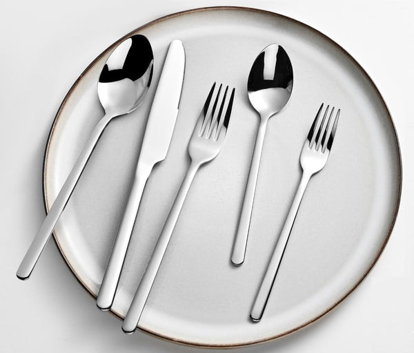 Silverware Set, 20 Piece Flatware Cutlery Set for 4, 18/10 Stainless Steel Silverware Mirror Polished Dishwasher Safe for Home, Restaurant, Wedding, Party(Silver, 20 Pieces for 4)5