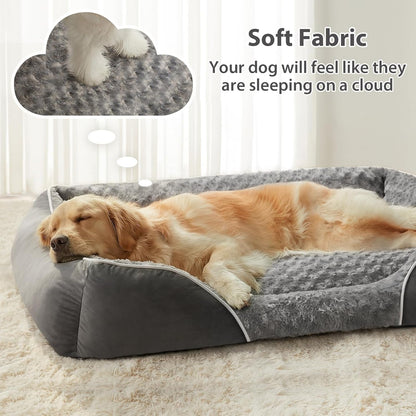 RRPETHOME XL Dog Beds Exra Large Sized Dog for Comfy Sleeping, Washable Rectangle Dog Bed for Large Dogs,Orthopedic Pet Sofa Bed, Dog Couch Bed with Anti-Slip Bottom3