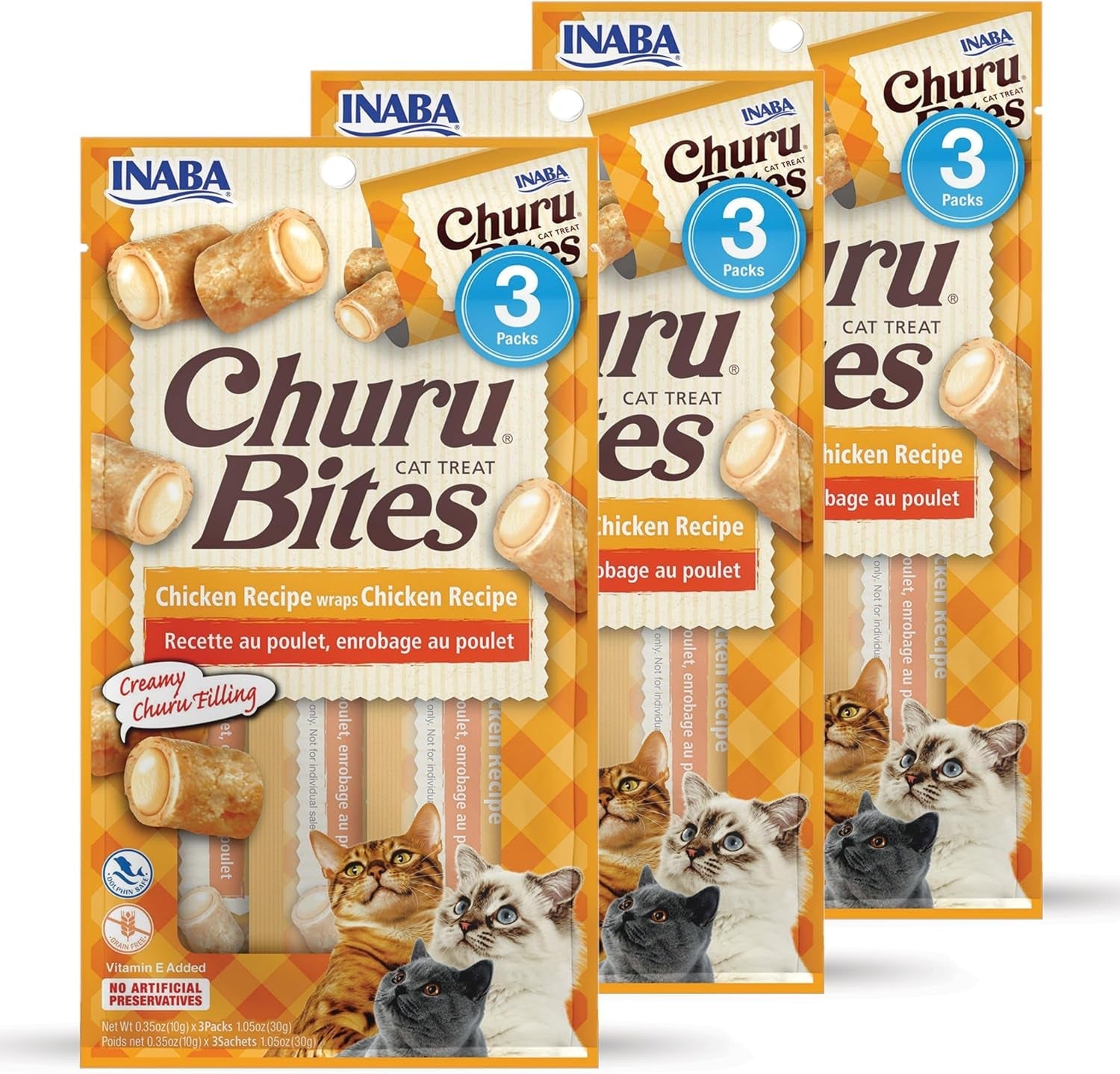 inaba-churu-bites-for-cats-soft-baked-chicken-churu-filled-cat-treats-with-green-tea-extract-0-35-ounces-each-tube-12-tubes-total-4-flavor-variety