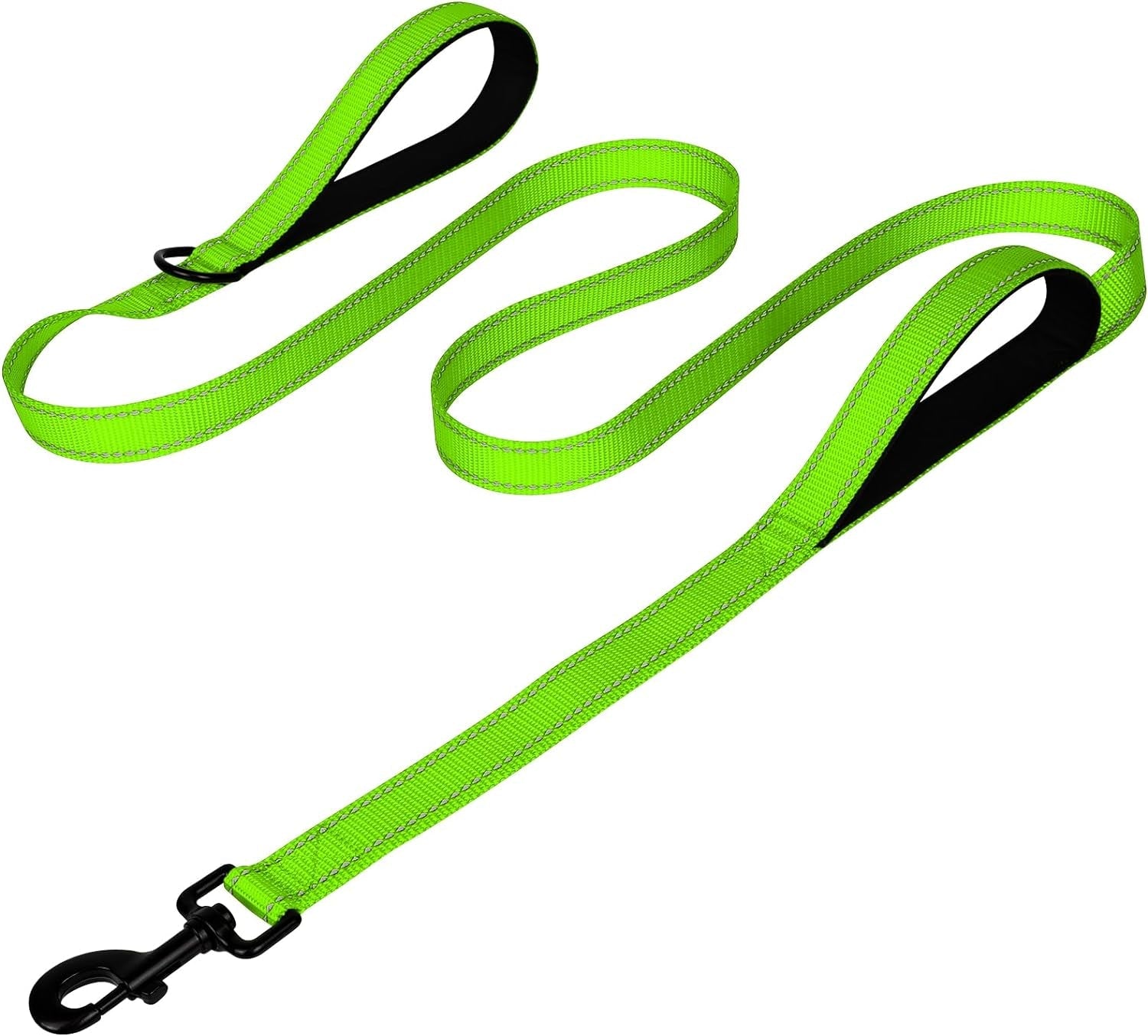 joytale-reflective-dog-leash-for-medium-large-dogs-6-ft-x-1-black-heavy-duty-nylon-webbing-padded-handle-for-comfort-visible-at-night-for-walking-training