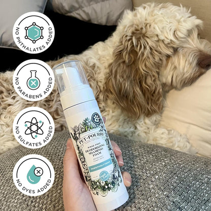 Poo-Pourri Rinse-Free Deodorizing Dry Shampoo for Dogs & Cats – Moisturizing Skin & Coat Soothing Formula - Plant Based Ingredients – Pineapple, Jasmine & Pear – No Rinse Foam Shampoo for Pet Odor7