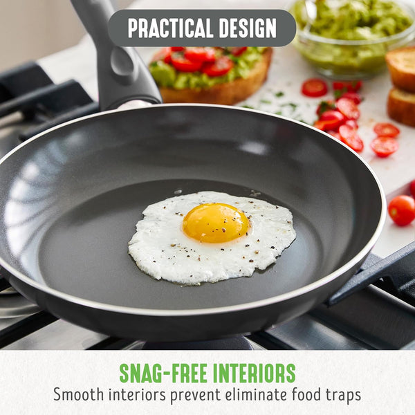 Essentials 12 Piece Cookware Set, Pfas-Free Ceramic Nonstick Pots & Pans, Induction Ready for All Cooktops, Kitchen Cooking & Serving Utensils, Dishwasher Safe, Charcoal Gray8