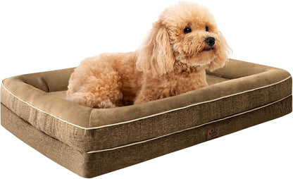 Waterproof Memory Foam Dog Beds for Extra Large Dogs Non-Slip Orthopedic Dog Beds Washable Couch Pet Bed with Removable Cover (Grey, X-Large)19