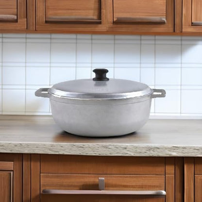 7.5 Quart Traditional Natural Made in Colombia Caldero with Lid for Cooking and Serving,Silver6