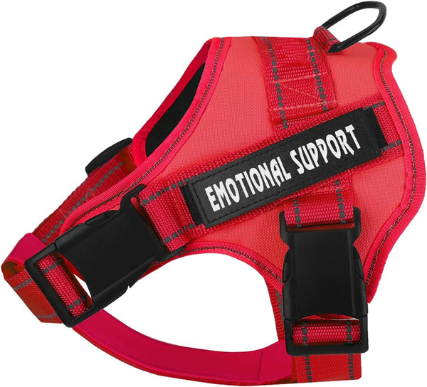 Voopet Service Dog Harness, Emotional Support Pet Vest Harness, Reflective Breathable & Adjustable No Pull ESA Harness for Small Medium Large Dogs (With 4 PCS Removeable Tags),Xx Small (Pack of 1)31