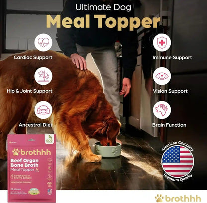 Beef Organ Bone Broth Meal Topper for Dogs - 100% Grass Fed, Veterinarian Approved, Non-Gmo by Brothhh - Supports Immunity, Joint & Heart Health, Vision & Vitality - No Fillers - Pet Supplement5