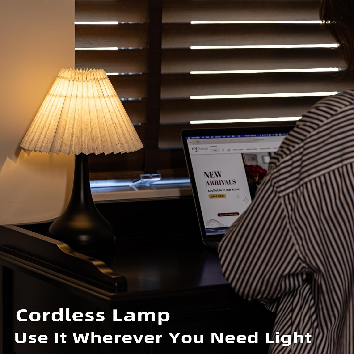 pleated-cordless-table-lamp-1800mah-powered-rechargeable-lamp-battery-operated-dimmable-lamp-wireless-replaceable-led-bulb-linen-shade-for-kitchen-bedside-tabletop-metal-base-white