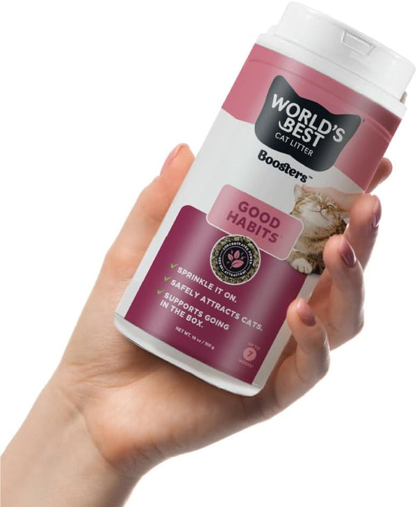 World'S Best Cat Litter Boosters Good Habits Additive, 18 Oz Canister4