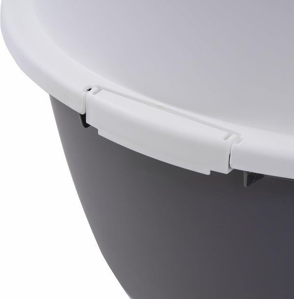 IRIS USA Xx-Large Top Entry Cat Litter Box, Dog Proof, Gray/White | Extra Large, Heavy Duty Plastic, Big Cats, Secure 4-Buckle Lock, Tracking Control Lid, Quick Cleanup7