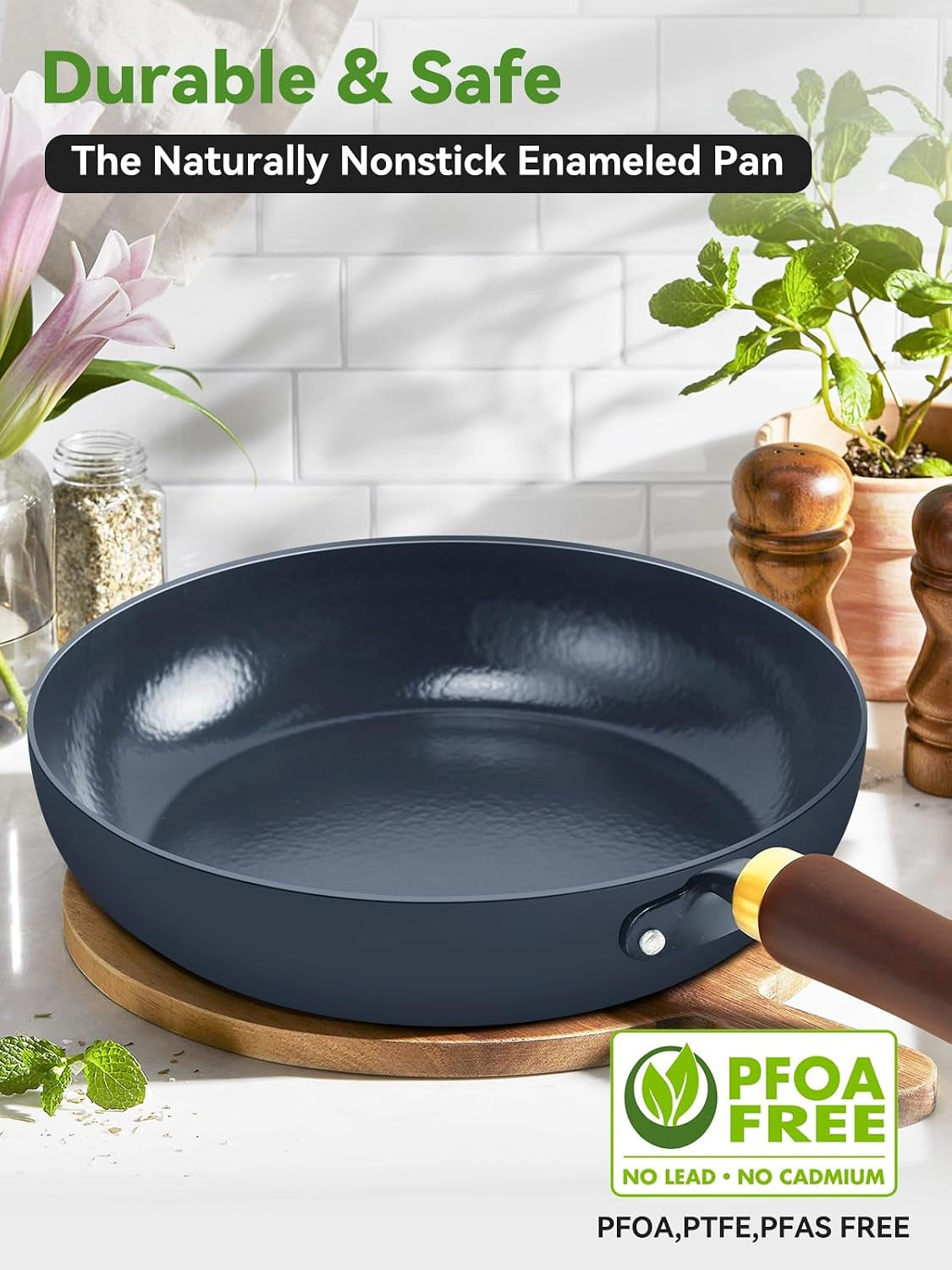 9-5-enameled-carbon-steel-skillet-nonstick-frying-pan-carbon-steel-pan-stay-cool-wooden-handle-high-wall-pan-season-free-stir-fry-pan-non-toxic-ptfe-pfoa-free