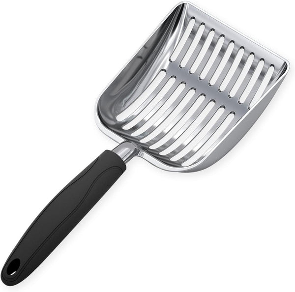 Wepet Cat Litter Scoop, Aluminum Alloy Sifter, Kitty Metal Scooper, Deep Shovel, Long Handle, Poop Sifting, Kitten Pooper Lifter, Durable, Heavy Duty, for Litter Box30