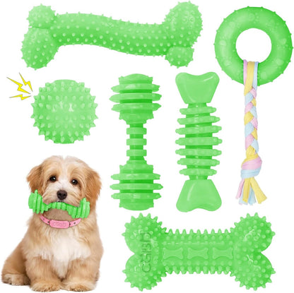 Puppy Toys, 6 Pack Dog Chew Toys for Puppy, Cute Pink Small Dog Toys, Puppy Teething Toys for Puppies, Soft Durable Interactive Chew Toy for Small Dogs10