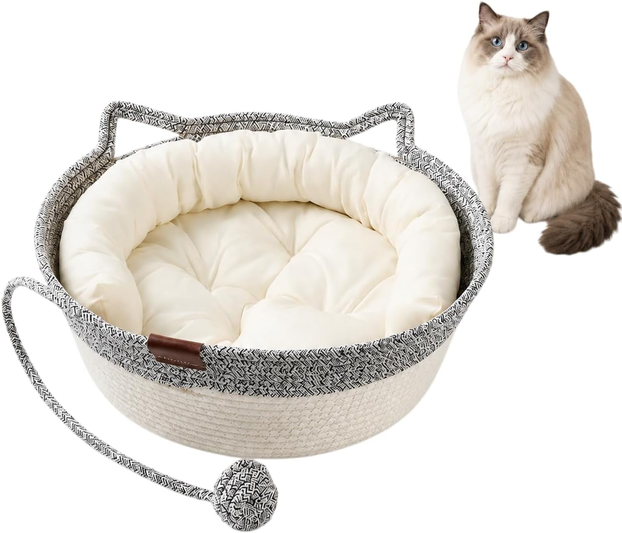 large-scratchable-handwoven-for-cats-stimulicat-handwoven-cat-basket-cotton-rope-cat-bed-round-pet-basket-hand-woven-boho-cat-bed-grey-without-cushion