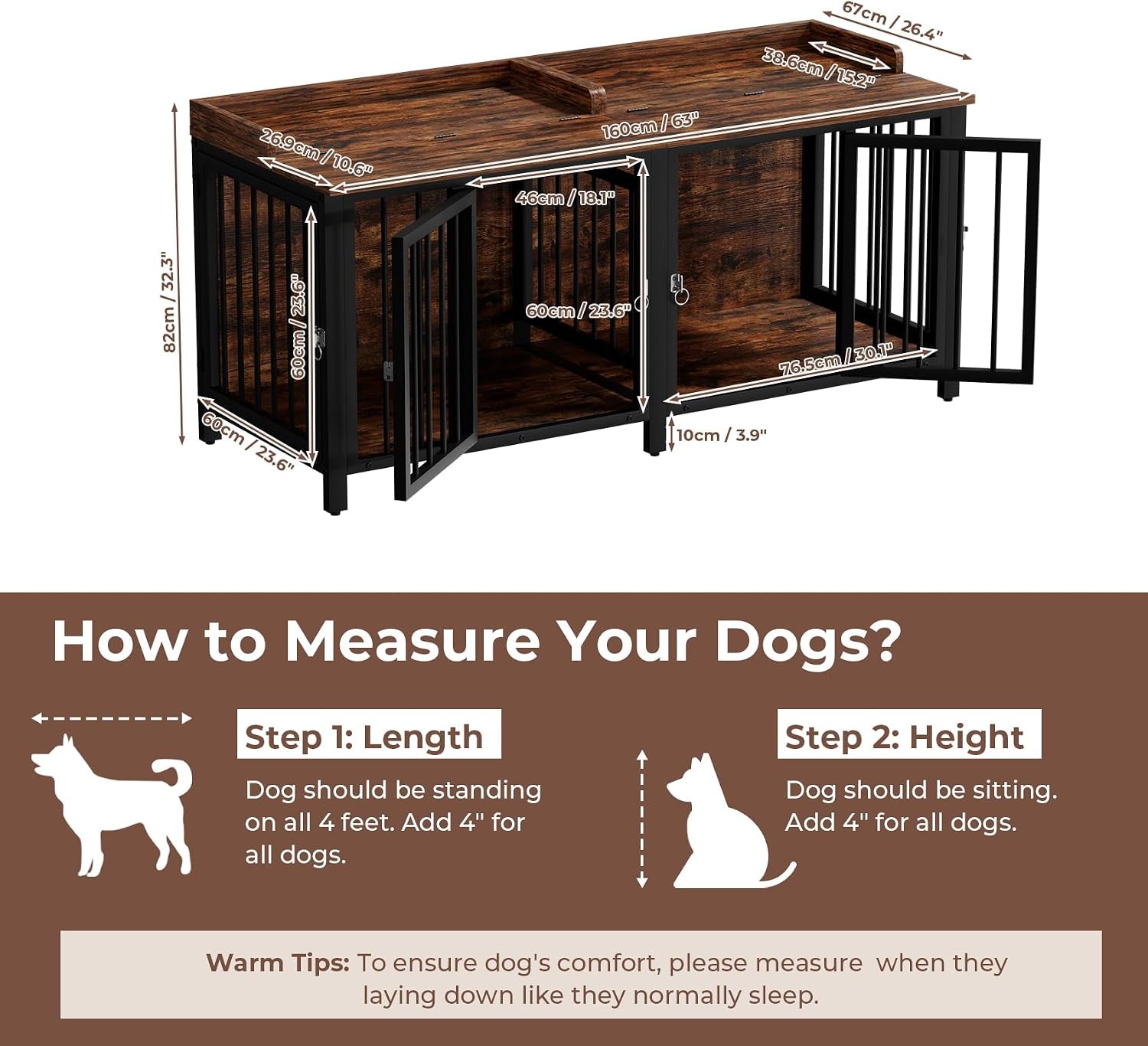 boinn-63-heavy-duty-dog-crate-furniture-with-4-doors-removable-divider-openable-top-indoor-dog-kennel-with-raised-edge-tabletop-double-dog-cage-for-medium-large-dogs-decorative-pet-crate