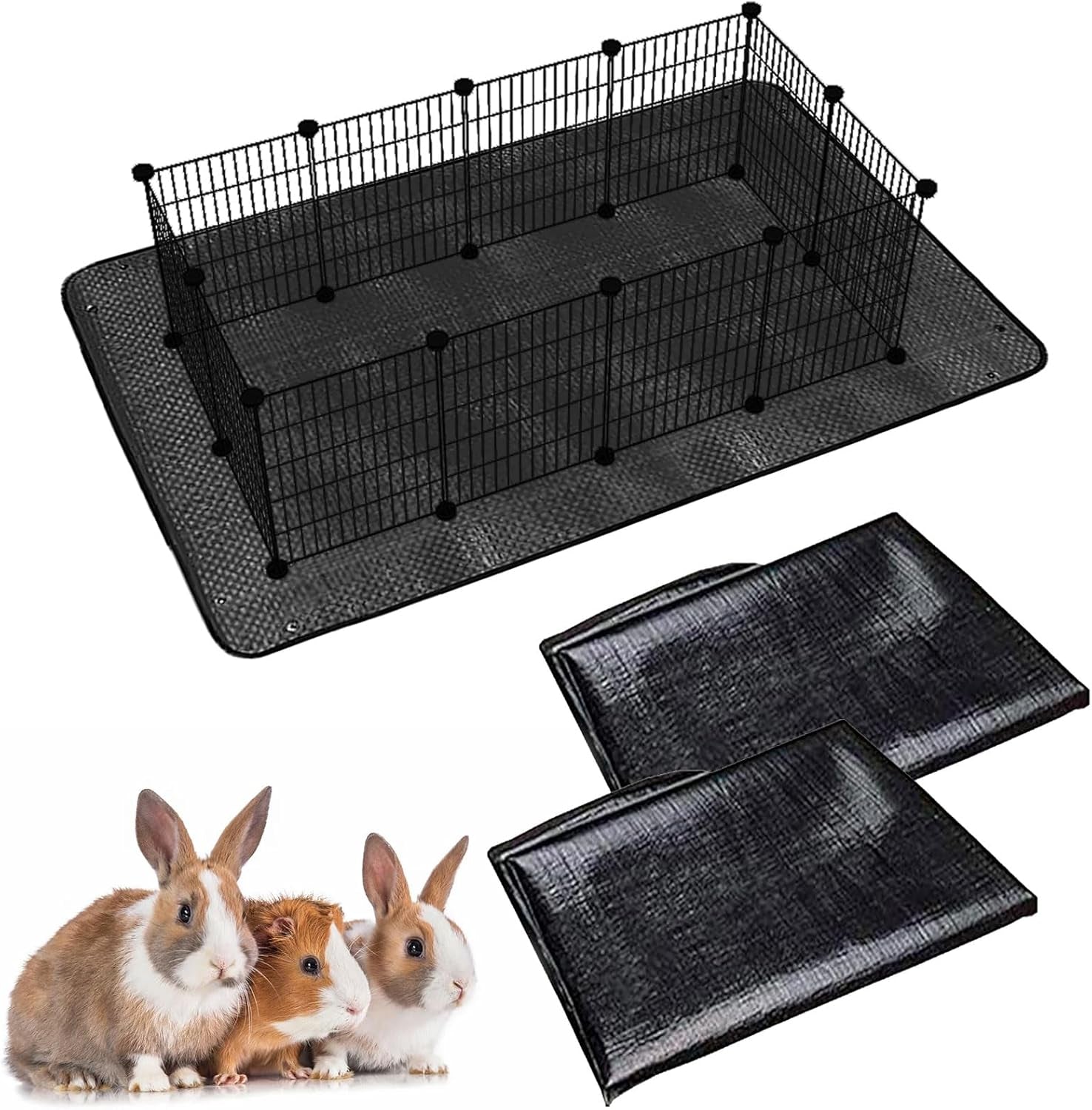 oncpcare-waterproof-pet-playpen-mat-59x39-black-washable-and-reusable-cage-liner-tarp-for-rabbit-guinea-pig-ferret-and-small-animal-habitat-protection
