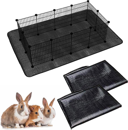 Oncpcare Waterproof Pet Playpen Mat 59"X39" (Black) – Washable and Reusable Cage Liner Tarp for Rabbit, Guinea Pig, Ferret, and Small Animal Habitat Protection8