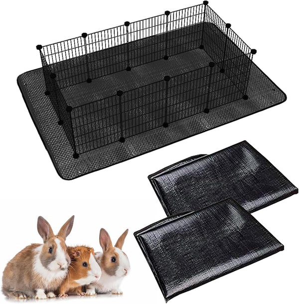 Oncpcare Waterproof Pet Playpen Mat 59"X39" (Black) – Washable and Reusable Cage Liner Tarp for Rabbit, Guinea Pig, Ferret, and Small Animal Habitat Protection8