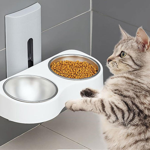 Wall Mounted Cats Bowl Large Capacity Pet Feeding Bowl Cats Feeding Drinking Bowl Feeding Bowl Height Adjustable6