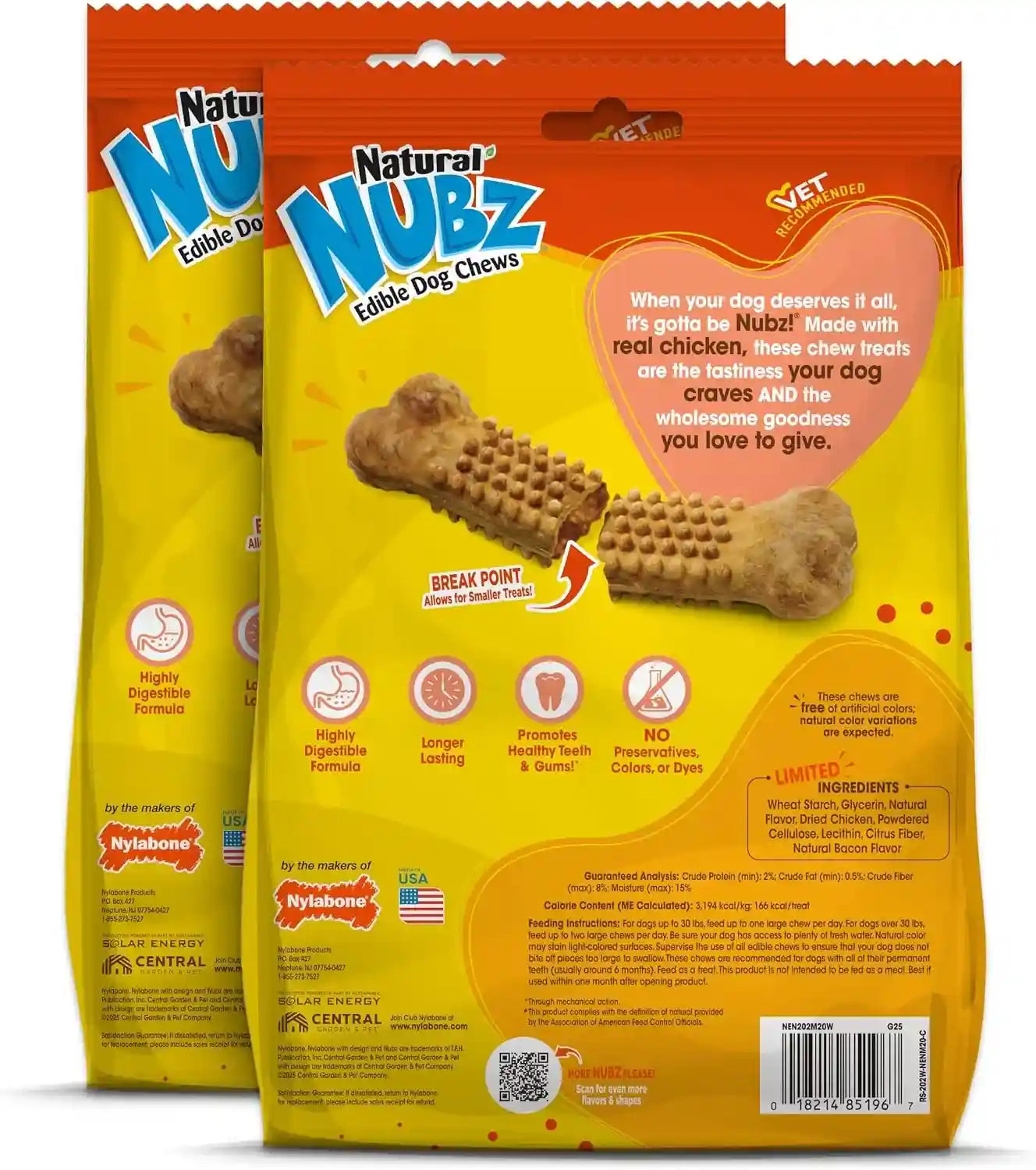 nylabone-nubz-natural-dog-treats-made-with-real-chicken-large-40-count-long-lasting-dog-chews-made-in-the-usa-limited-ingredients-highly-digestible-dog-dental-treats-for-large-dogs-30-lbs