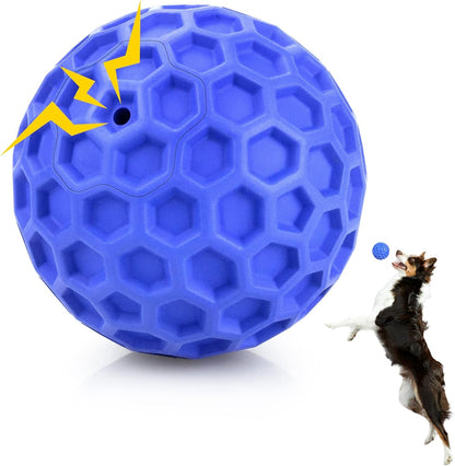 DISSKNIC Indestructible Squeaky Dog Ball, Relieves Anxiety, Cleans Teeth, Interactive Chew Toy for Aggressive Chewers, Dog Toy for Large Breeds, Outdoor Waterproof1