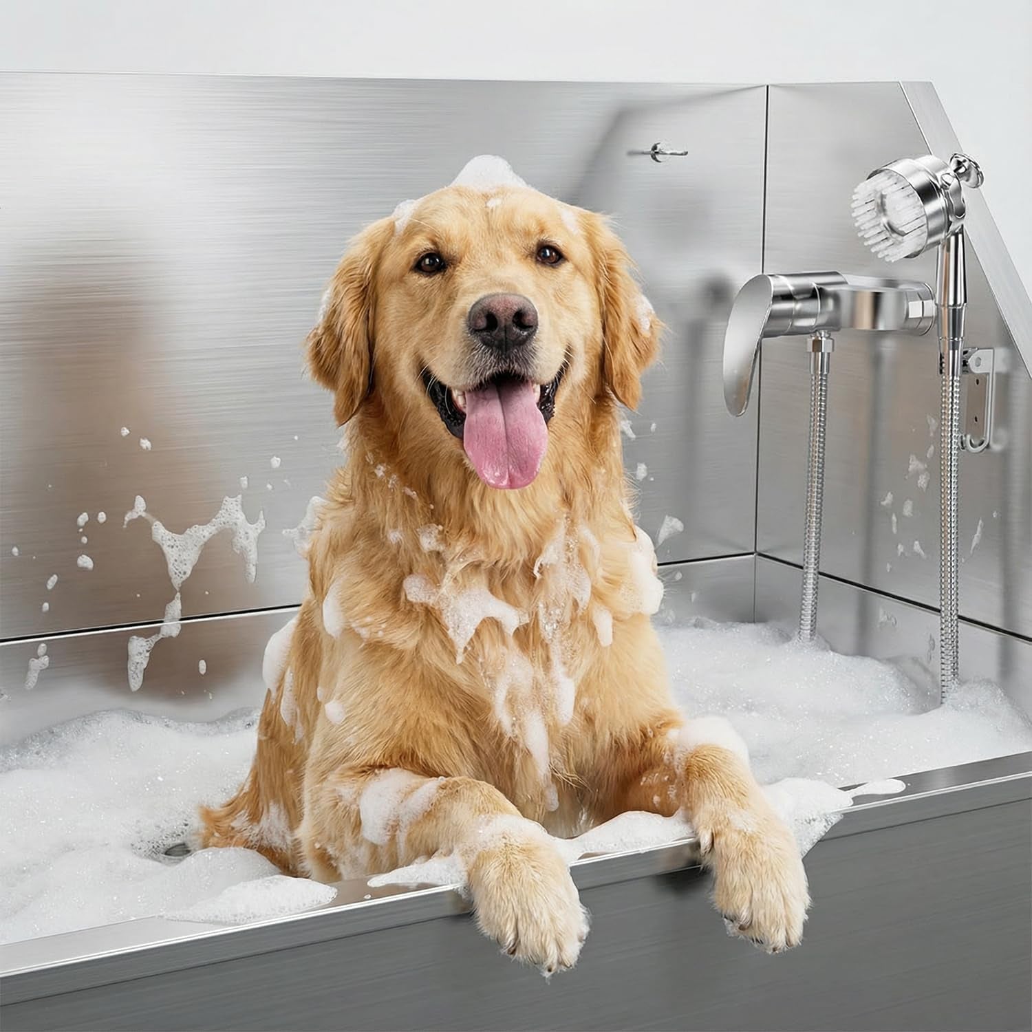 38-stainless-steel-dog-washing-station-professional-dog-bath38in-seamless-soaking-tub-non-slip-leak-proof-bottom-storage-shelf-hair-catcher-pet-grooming-for-small-medium-dogs