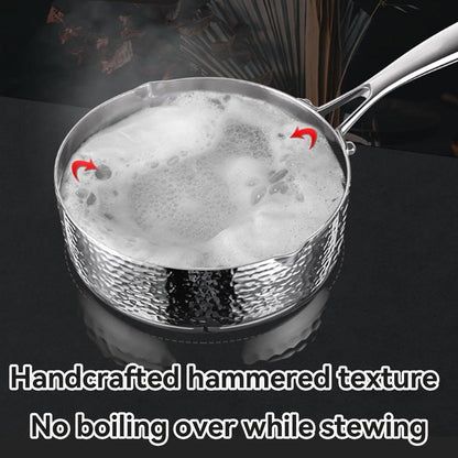Titanium Saucepan, Non-Stick Pan Pot with Lid, Titanium Pans for Cooking, Fast & Even Heating, Dual-Pour Spouts Design, Compatible with All Cooktops,With Lid,7.08In5