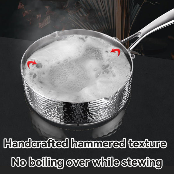 Titanium Saucepan, Non-Stick Pan Pot with Lid, Titanium Pans for Cooking, Fast & Even Heating, Dual-Pour Spouts Design, Compatible with All Cooktops,With Lid,7.08In5