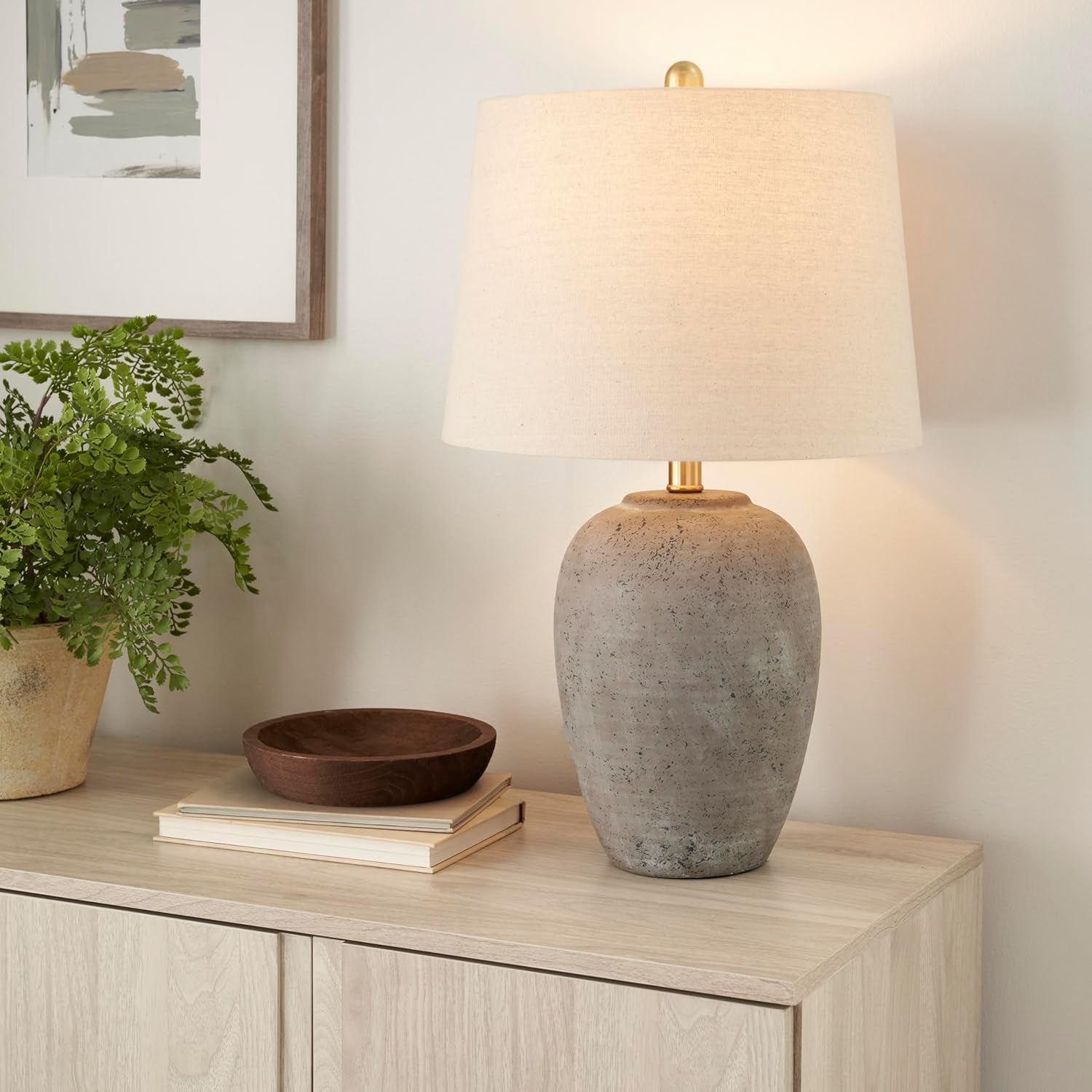 home-23-greyish-brown-earth-tone-rustic-farmhouse-ceramic-table-lamp-for-bedroom-living-room-dining-office-with-beige-linen-shade