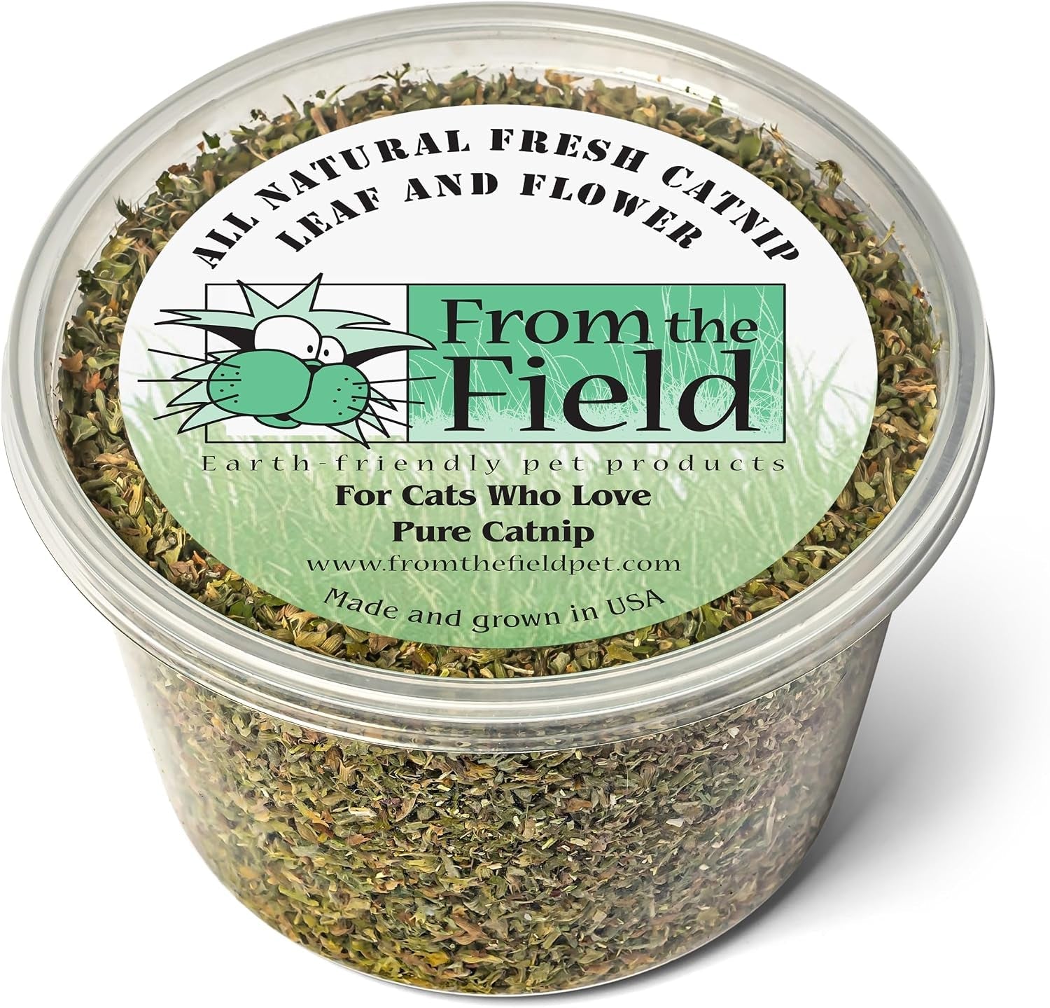from-the-field-9-oz-catnip-leaf-and-flower-bulk-bag-organic-usa-grown-high-potency-catnip-for-cats-kittens-resealable-long-lasting-natural-cat-treat-for-play-exercise