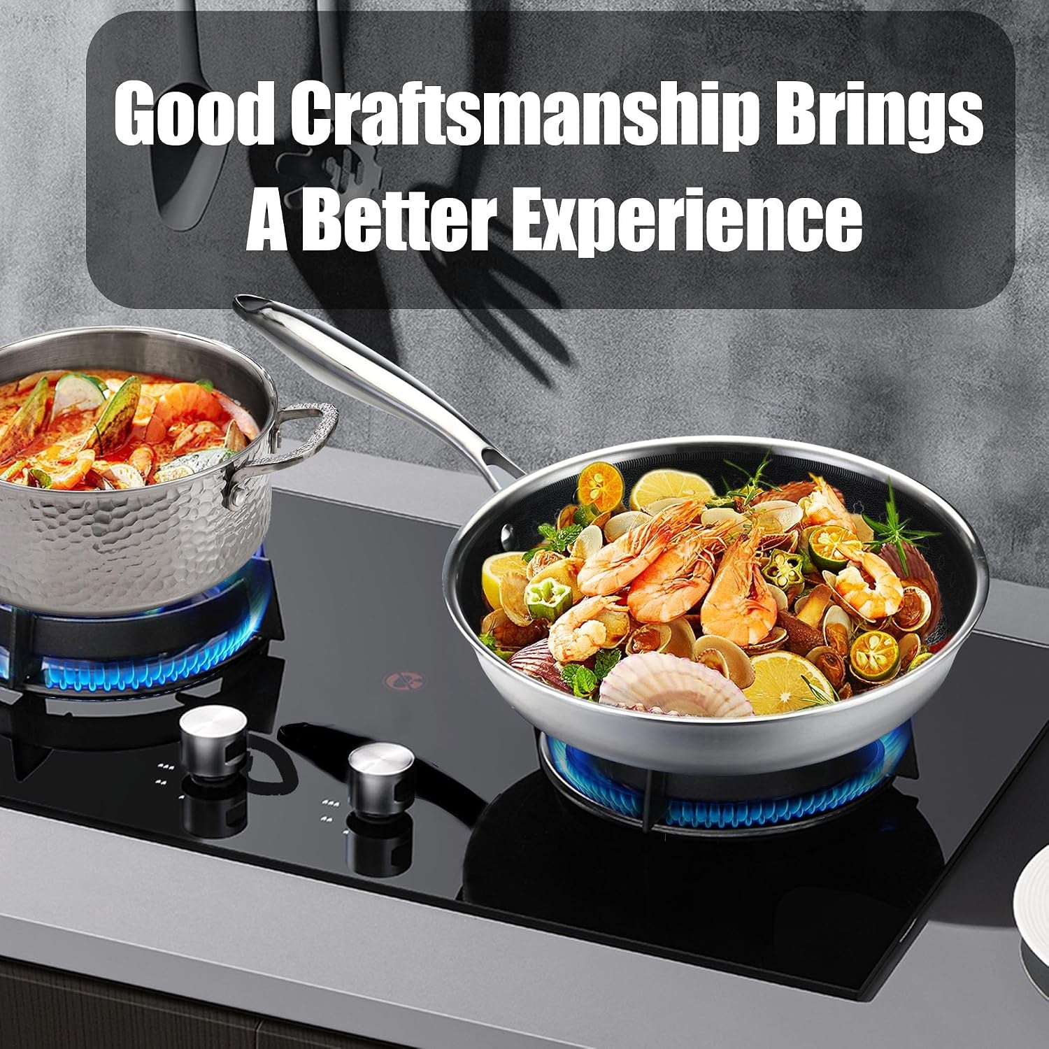 tri-ply-stainless-steel-frying-pan-set-19-piece-nonstick-skillet-cookware-set-with-3-fry-pans-9-5-10-25-11-inch-induction-compatible-kitchen-utensils-included
