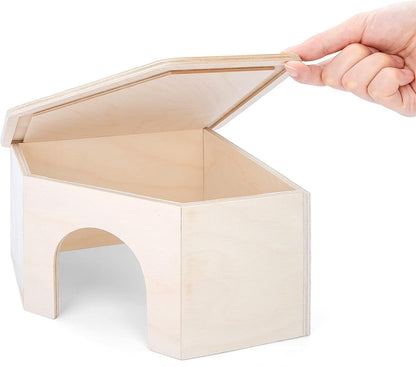Niteangel Birch Chamber-Maze Hamster Hideout - Small Pets Woodland House Habitats Decor for Hamster Mice Gerbils Mouse6