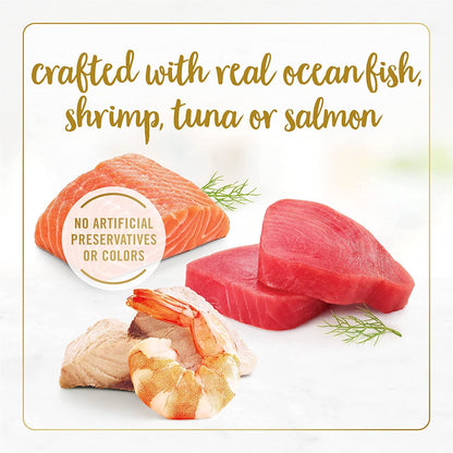 Purina Fancy Feast Grilled Seafood Wet Cat Food, 3 Oz Cans, 24-Pack | Variety Pack, Crafted with Real Seafood in Savory Gravy. Made with No Artificial Colors or Preservatives.4