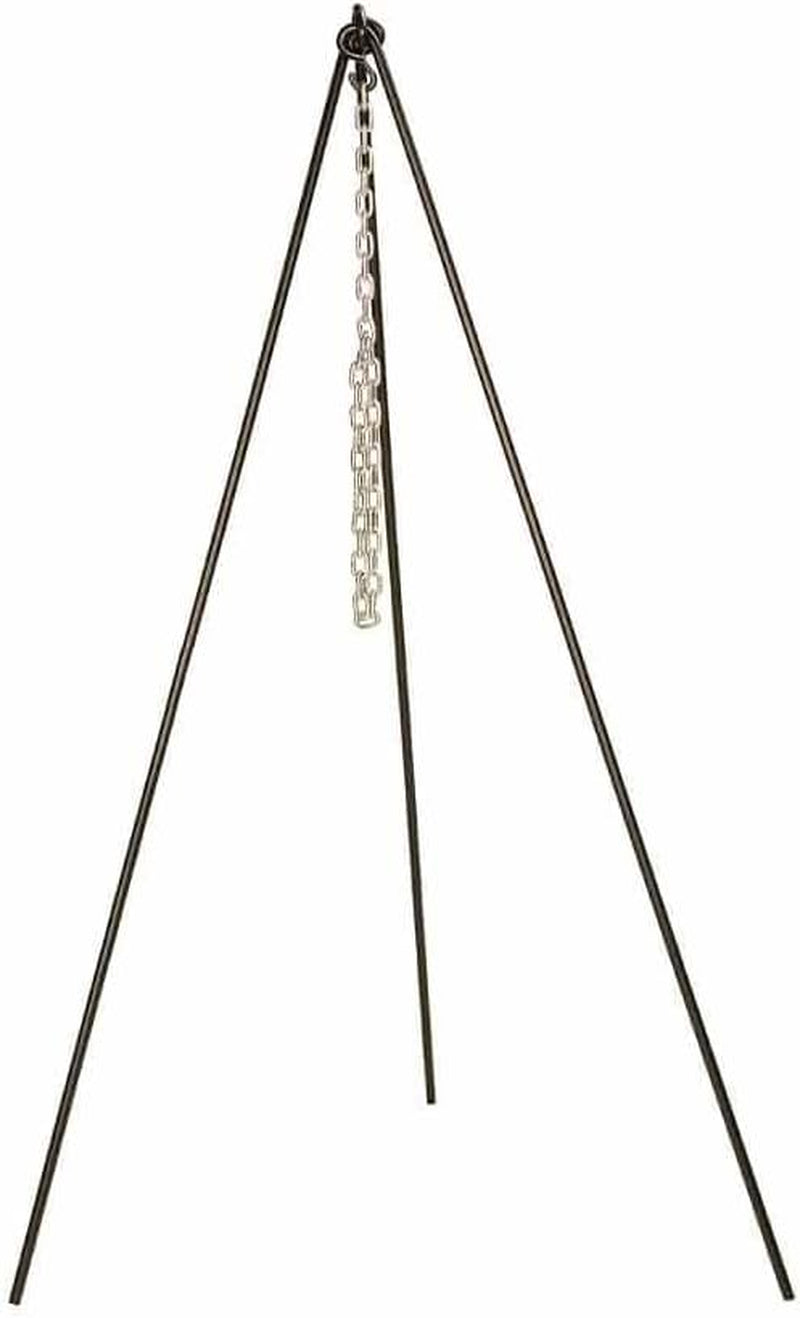 steel-adjustable-camp-cooking-tripod-60-inches-black-adjustable-steel-campfire-cooking-tripod-for-suspending-dutch-ovens-pots-or-cookware-over-an-open-flame