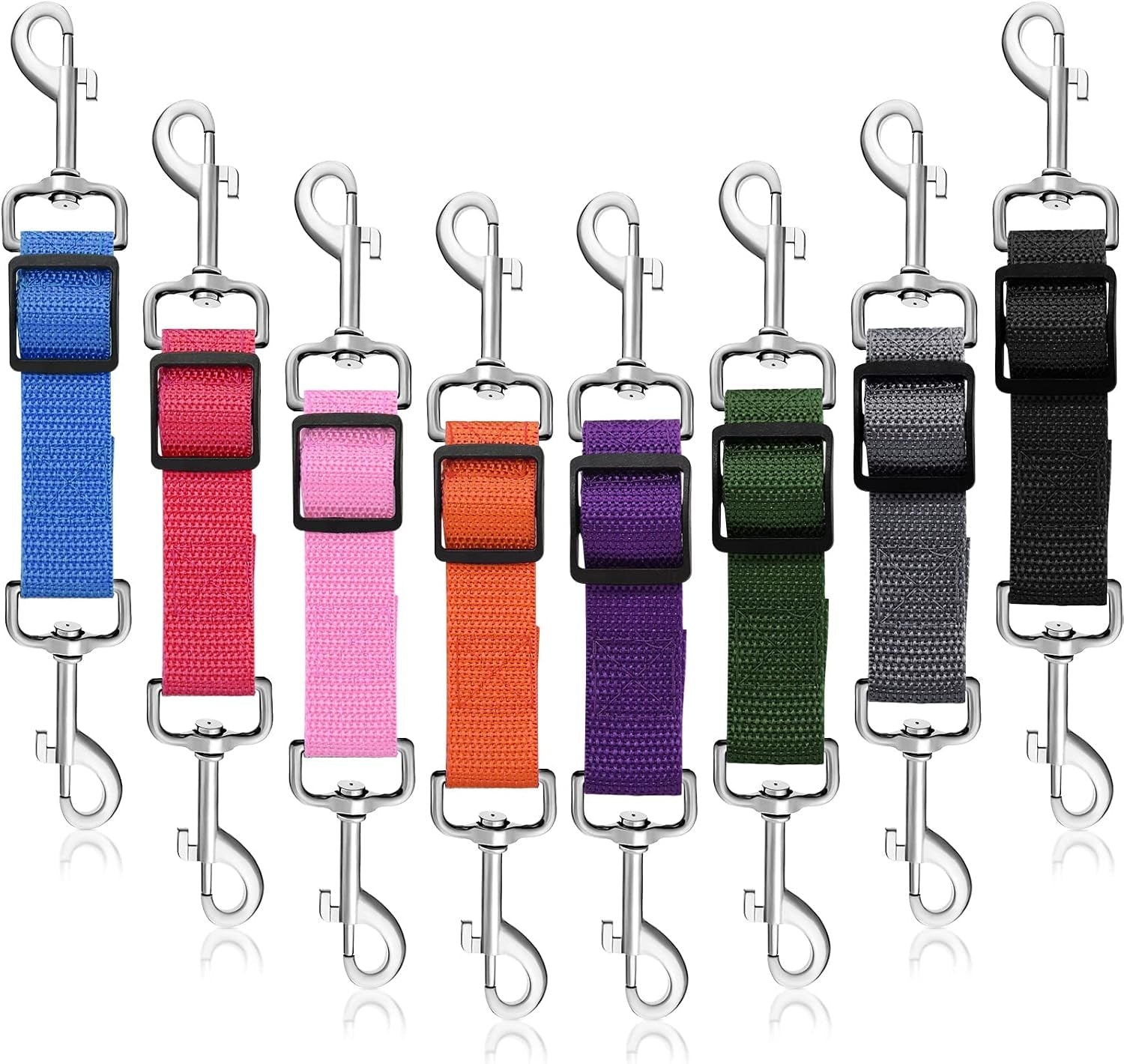 saintrygo-8-pieces-dog-collar-clip-prong-collar-safety-clip-adjustable-nylon-backup-harness-connector-double-ended-backup-clasp-for-dog-harness-petcute-colors