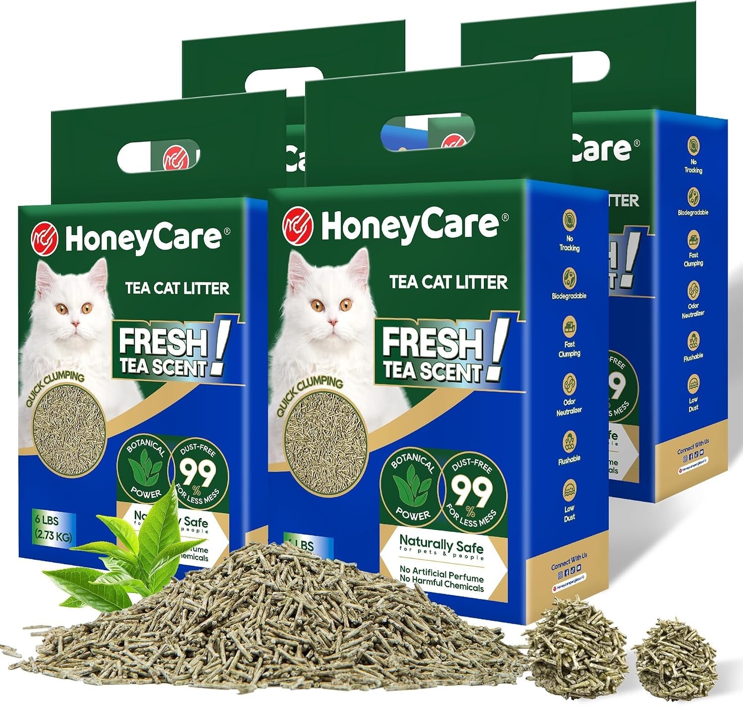 honeycare-tea-cat-litter-natural-plant-based-formula-long-lasting-odor-control-99-dust-free-low-tracking-flushable-cat-litter-6-lbs