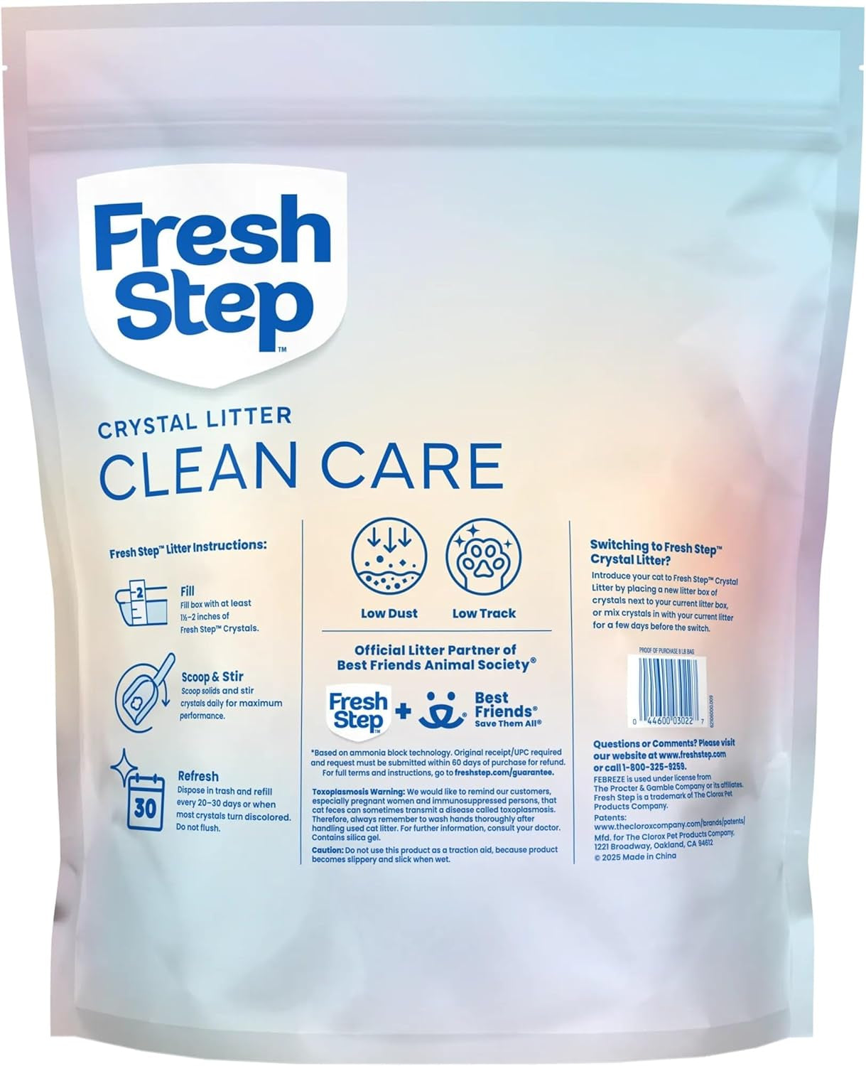 fresh-step-clean-care-crystsal-cat-litter-with-febreze-freshness-ammonia-block-technology-lightweight-fresh-step-crystals-low-dust-8-lb-bag-pack-of-2